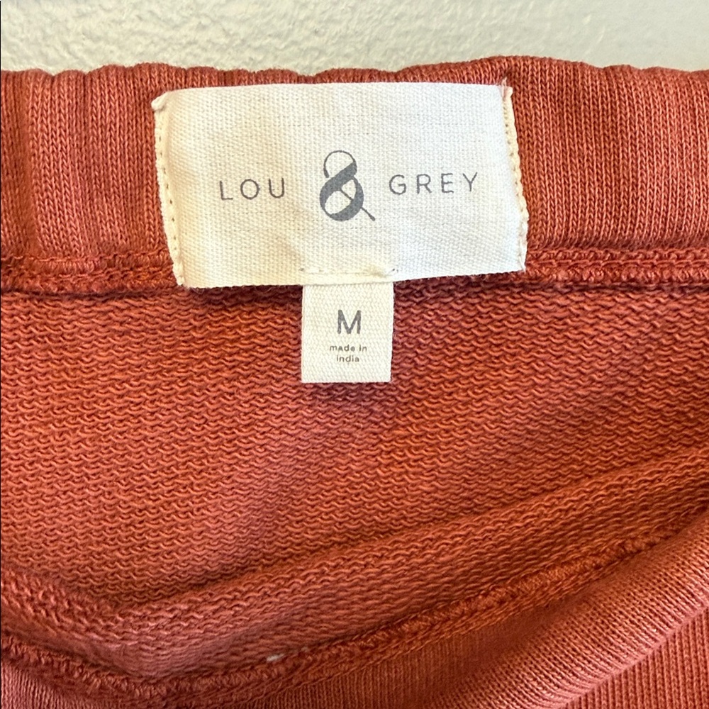 Lou & Grey Medium Rust Cotton Drawstring Midi Skirt - Picture 3 of 4